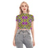 Neon Criss Cross Mesh Crop Top